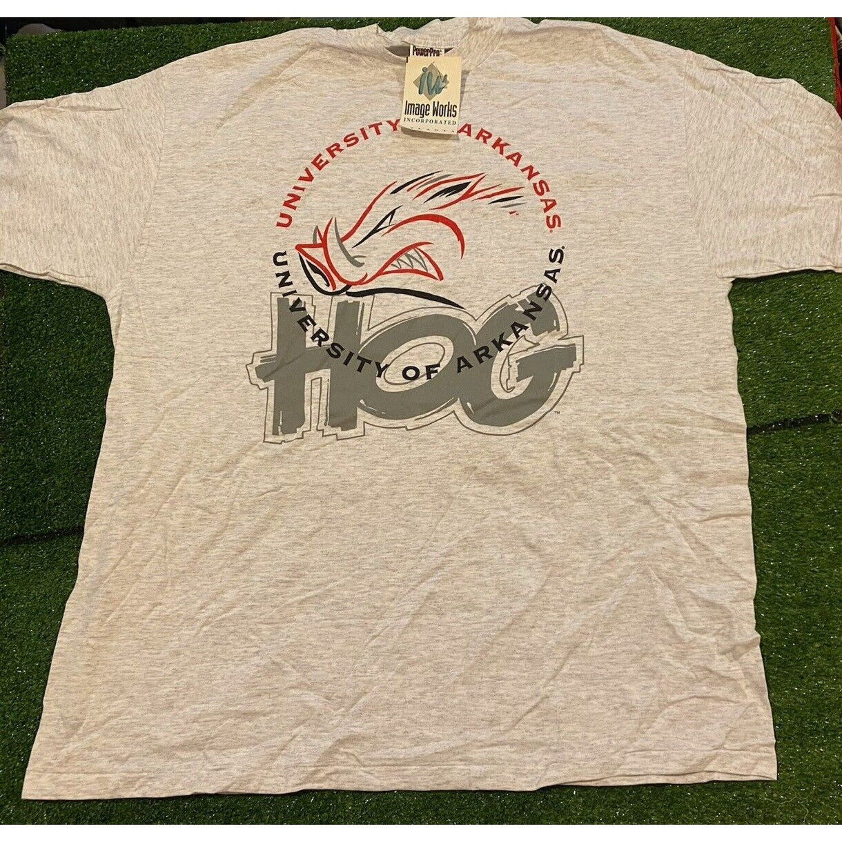 Vintage Arkansas Razorbacks tshirt 2XL XXL mens gray new 90s Hogs football