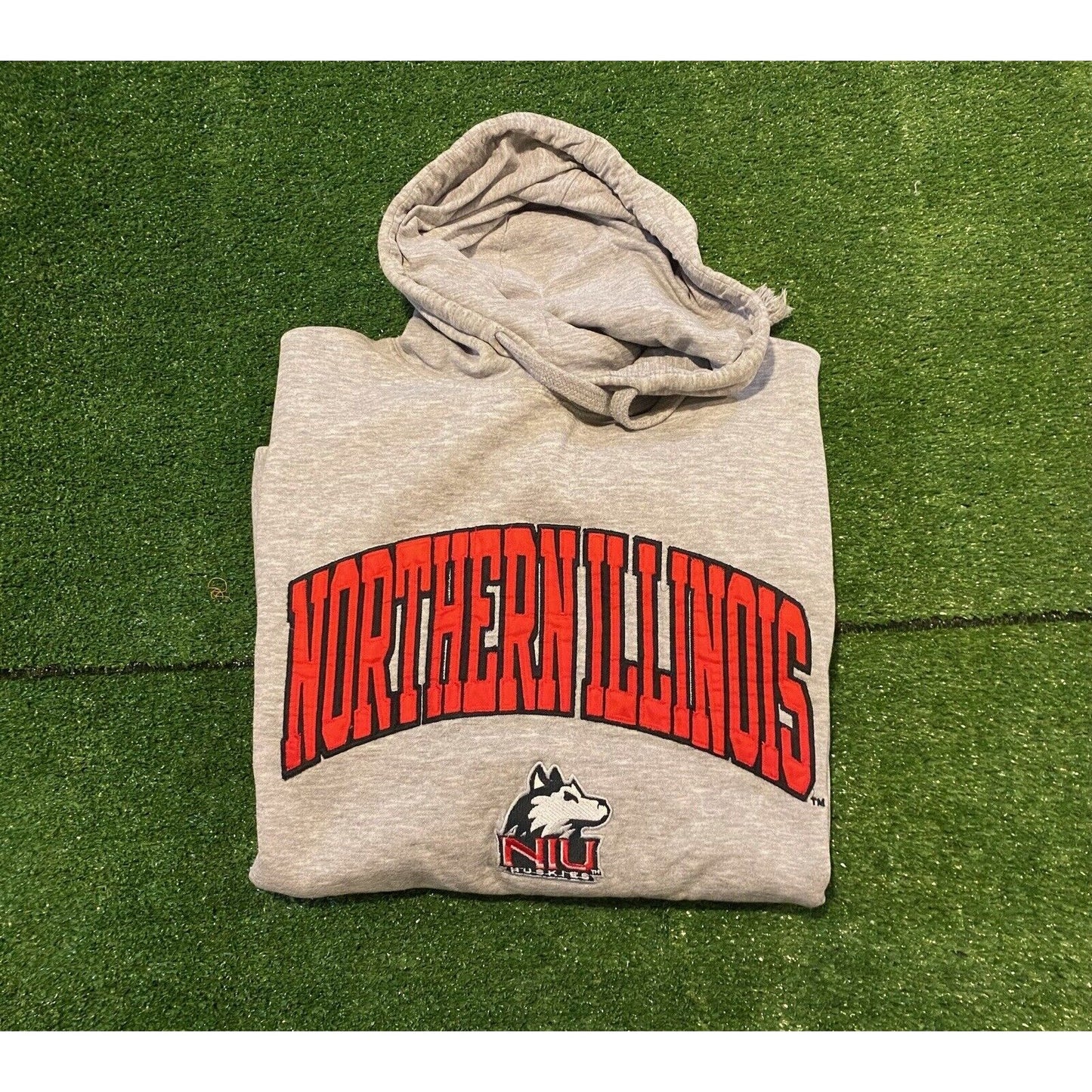Vintage Y2K Northern Illinois Huskies hoodie sweatshirt XL gray mens Reebok
