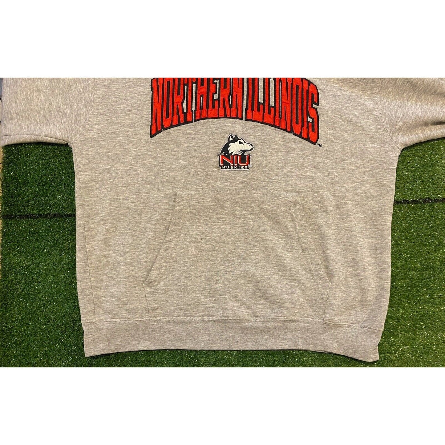 Vintage Y2K Northern Illinois Huskies hoodie sweatshirt XL gray mens Reebok