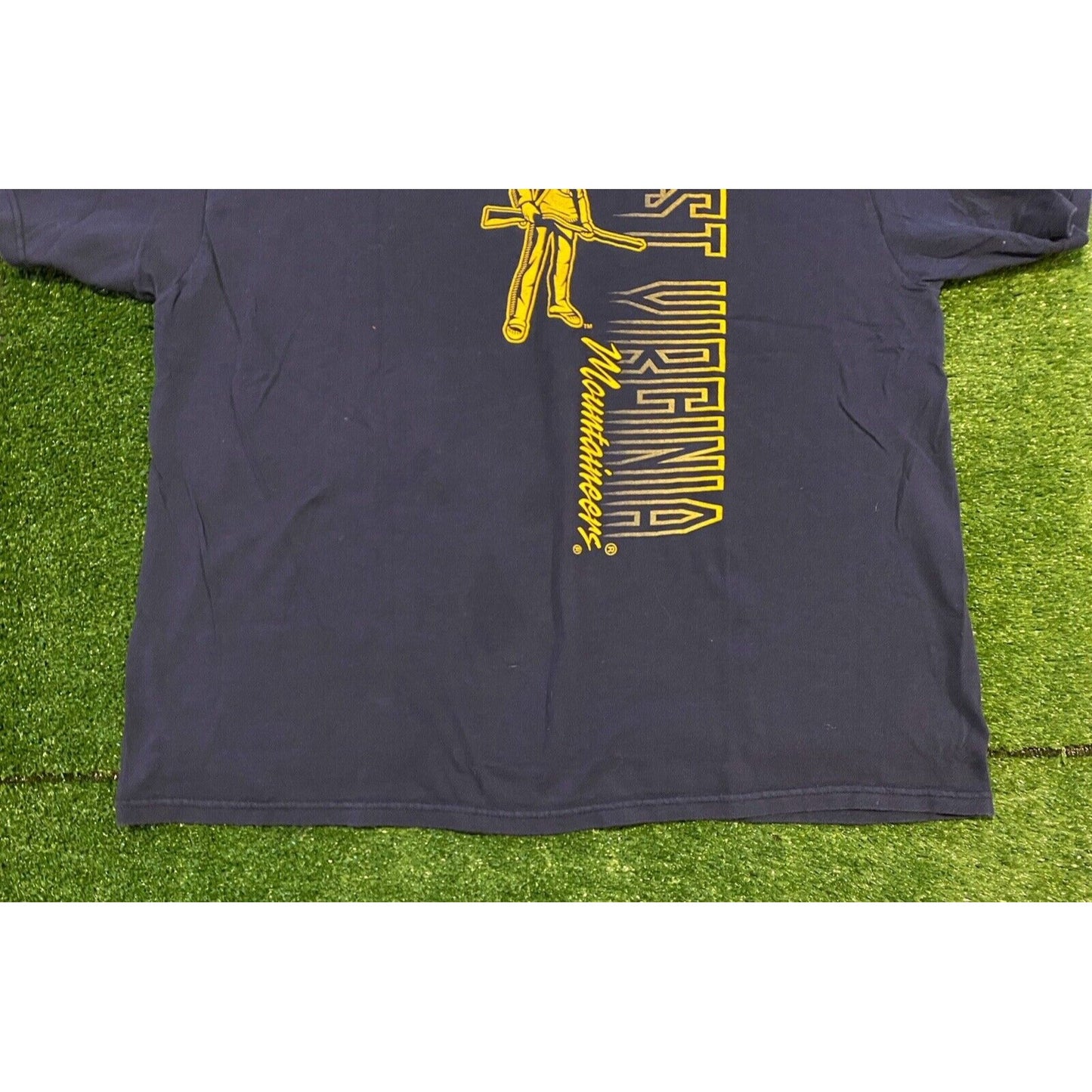 Vintage West Virginia Mountaineers shirt extra large adult Retro y2K blue WVU