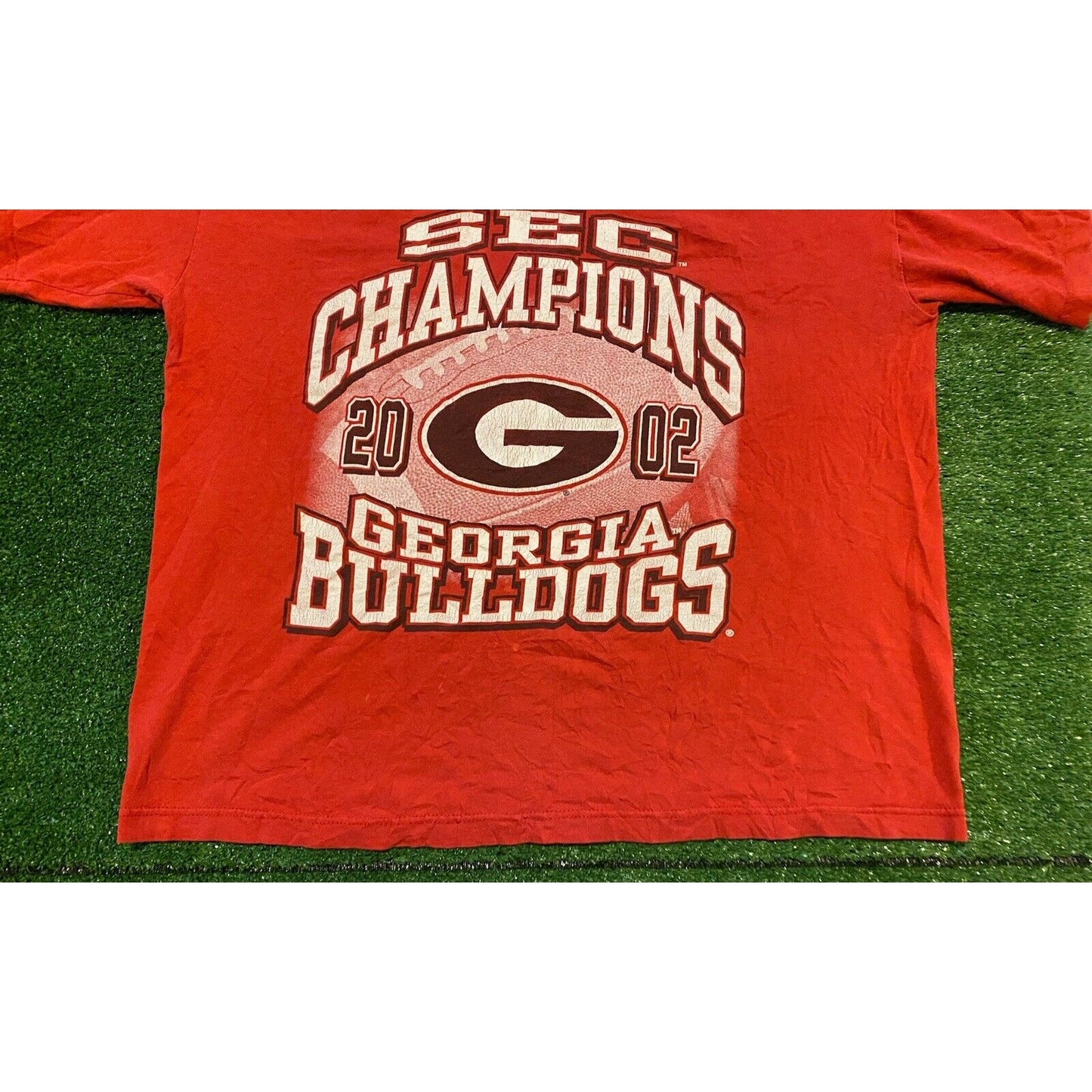 Vintage Georgia Bulldogs tshirt extra large football adult red 2002 mens UGA