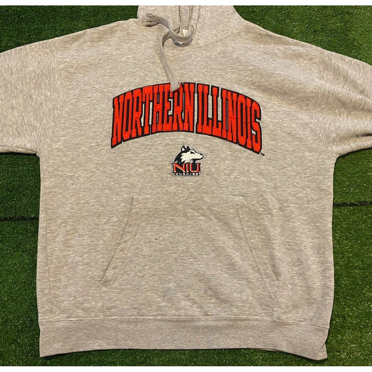 Vintage Y2K Northern Illinois Huskies hoodie sweatshirt XL gray mens Reebok
