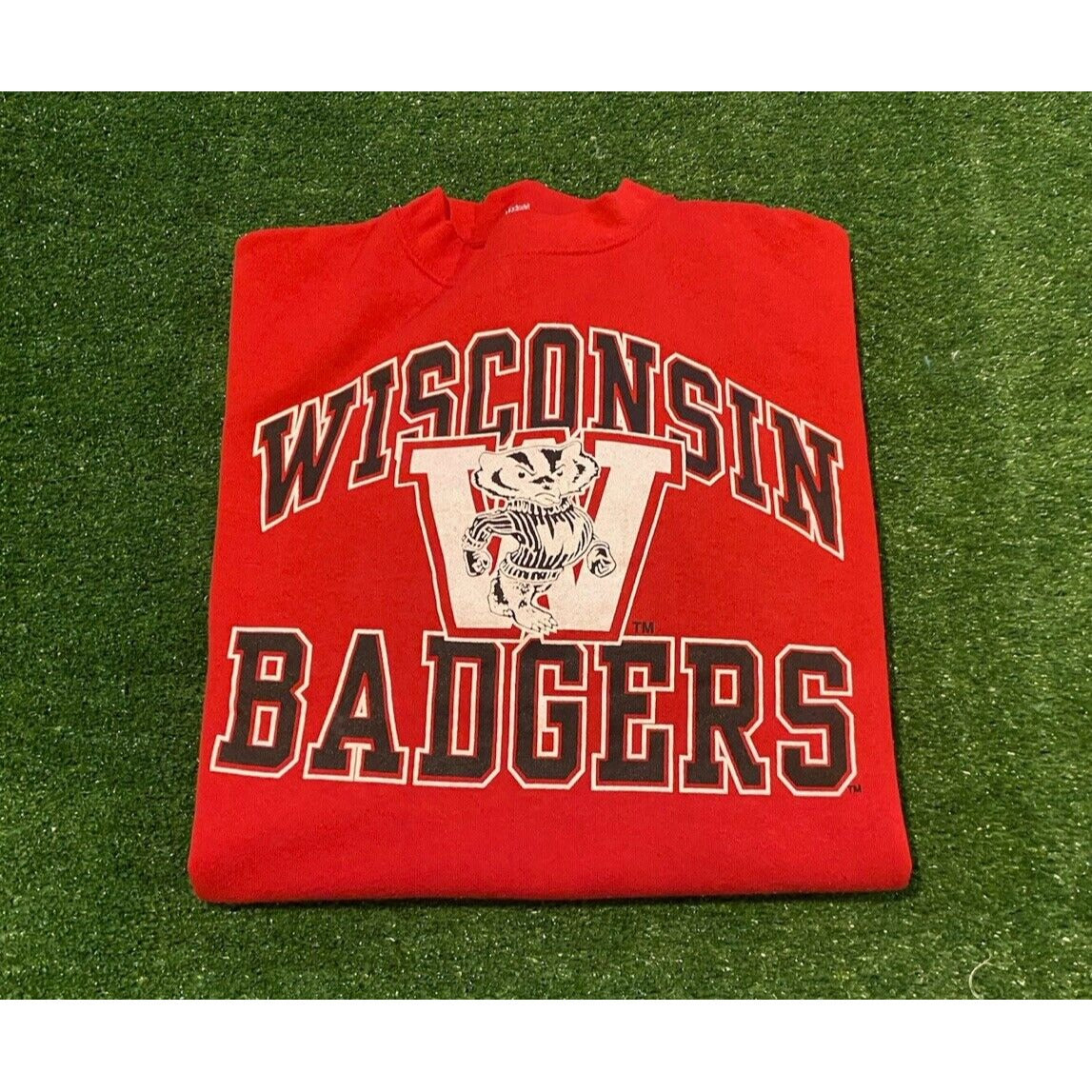 Vintage Wisconsin Badgers sweatshirt mens extra large crew neck oversize red P
