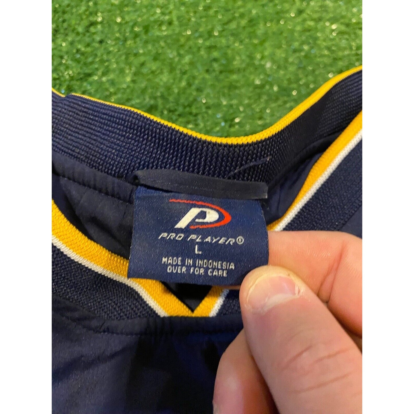 Vintage Michigan Wolverines Jacket large blue Pro Player pullover adult 90s
