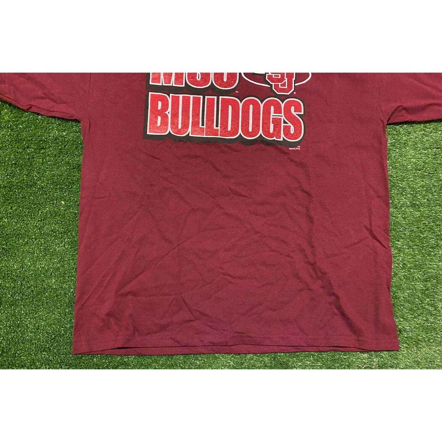 Vintage Retro Y2K Mississippi State MSU Bulldogs spell out t-shirt XL NWT