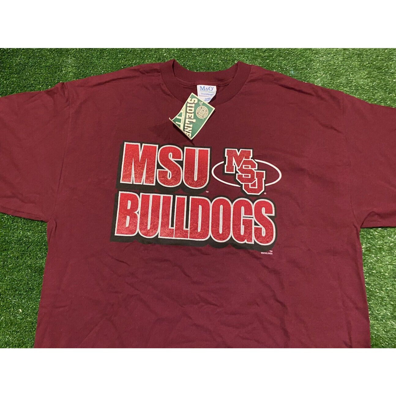 Vintage Retro Y2K Mississippi State MSU Bulldogs spell out t-shirt XL NWT