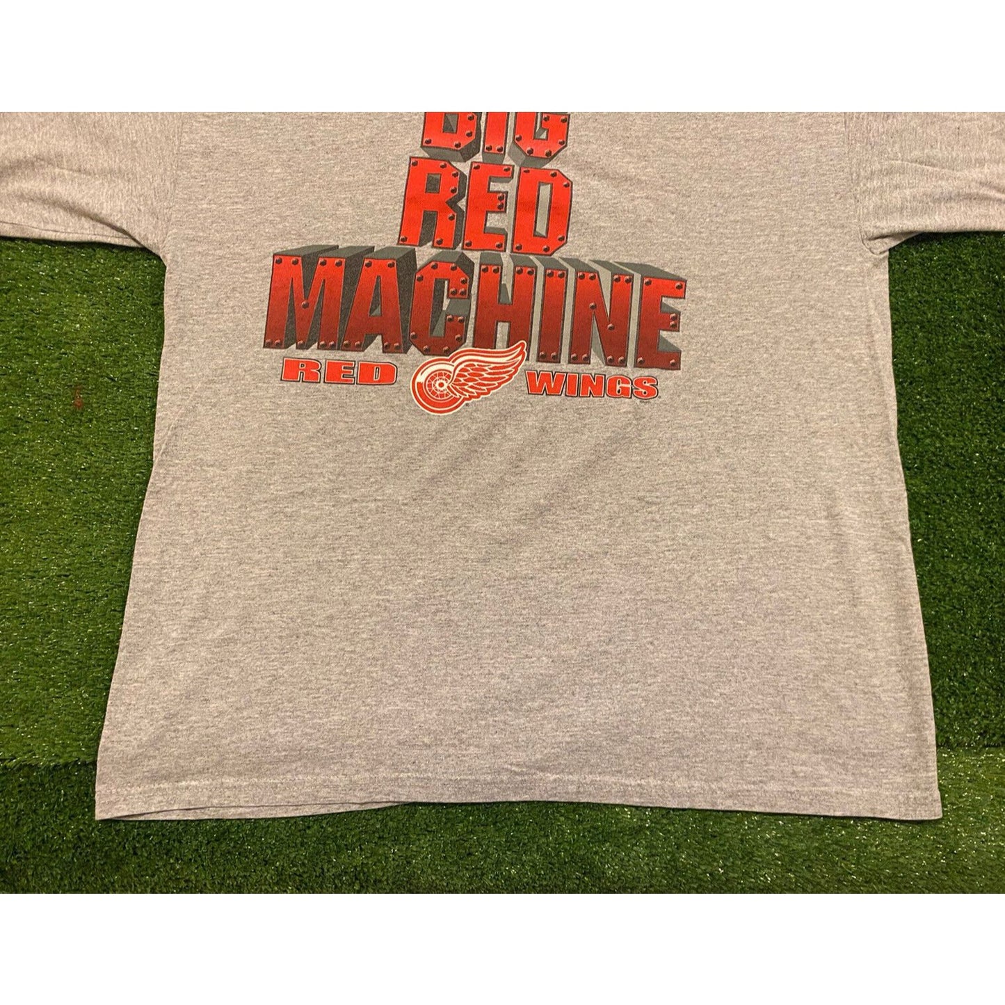 Vintage Tultex Detroit Red Wings big Red machine t-shirt XL gray