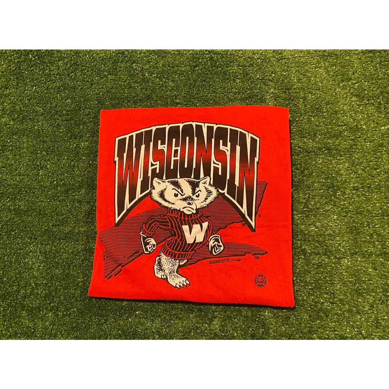 Vintage Madison Top Co. Wisconsin Badgers arch bucky t-shirt XL red 90s