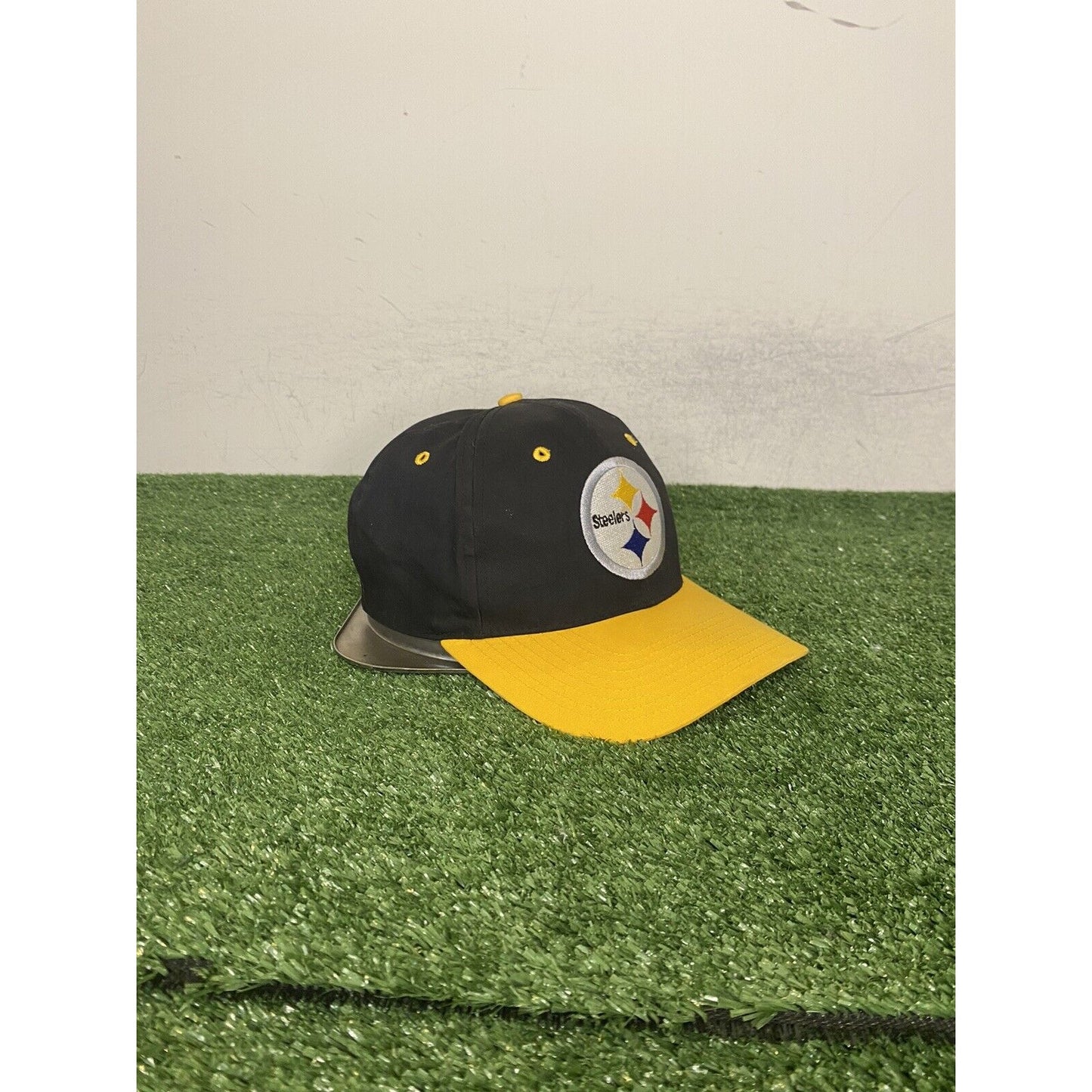 Vintage Pittsburgh Steelers hat cap snap back black yellow Twins Enterprise mens