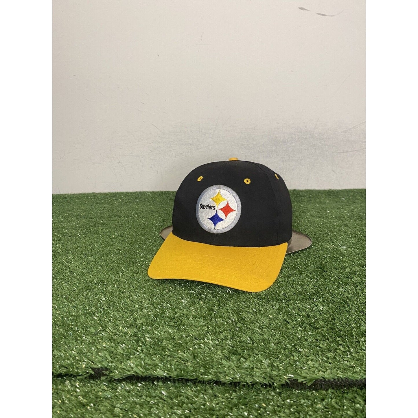Vintage Pittsburgh Steelers hat cap snap back black yellow Twins Enterprise mens