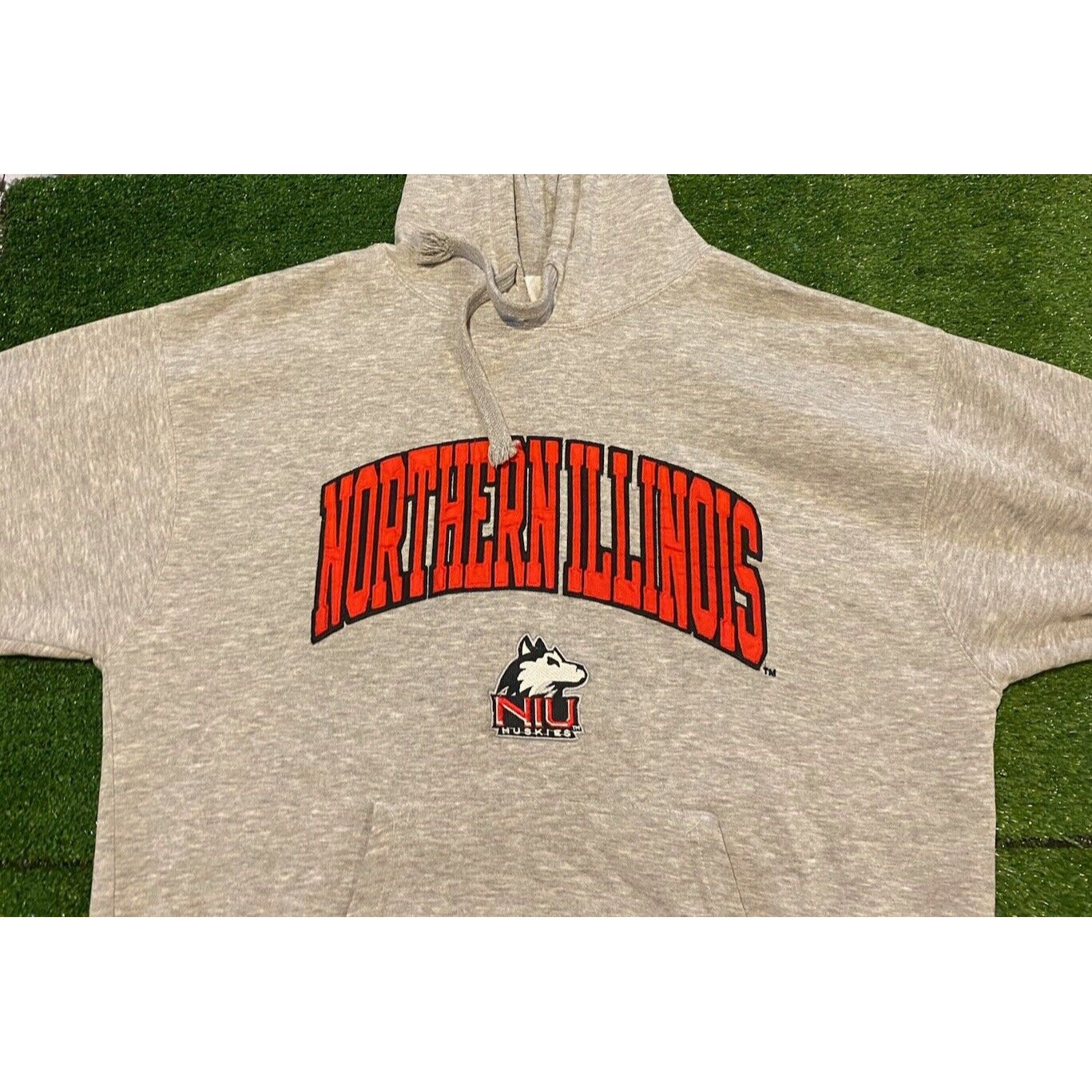 Vintage Y2K Northern Illinois Huskies hoodie sweatshirt XL gray mens Reebok