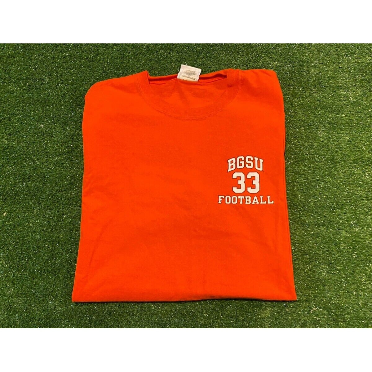 Vintage Y2K Retro Champion Bowling Green Falcons football #33 t-shirt XL orange