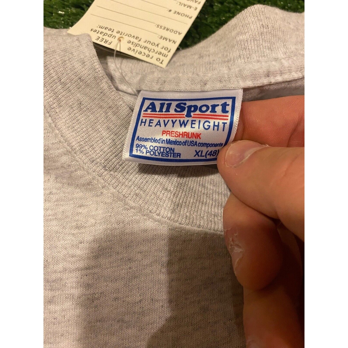 Vintage All Sport Tennessee Titans arch spell out logo t-shirt gray NWT XL