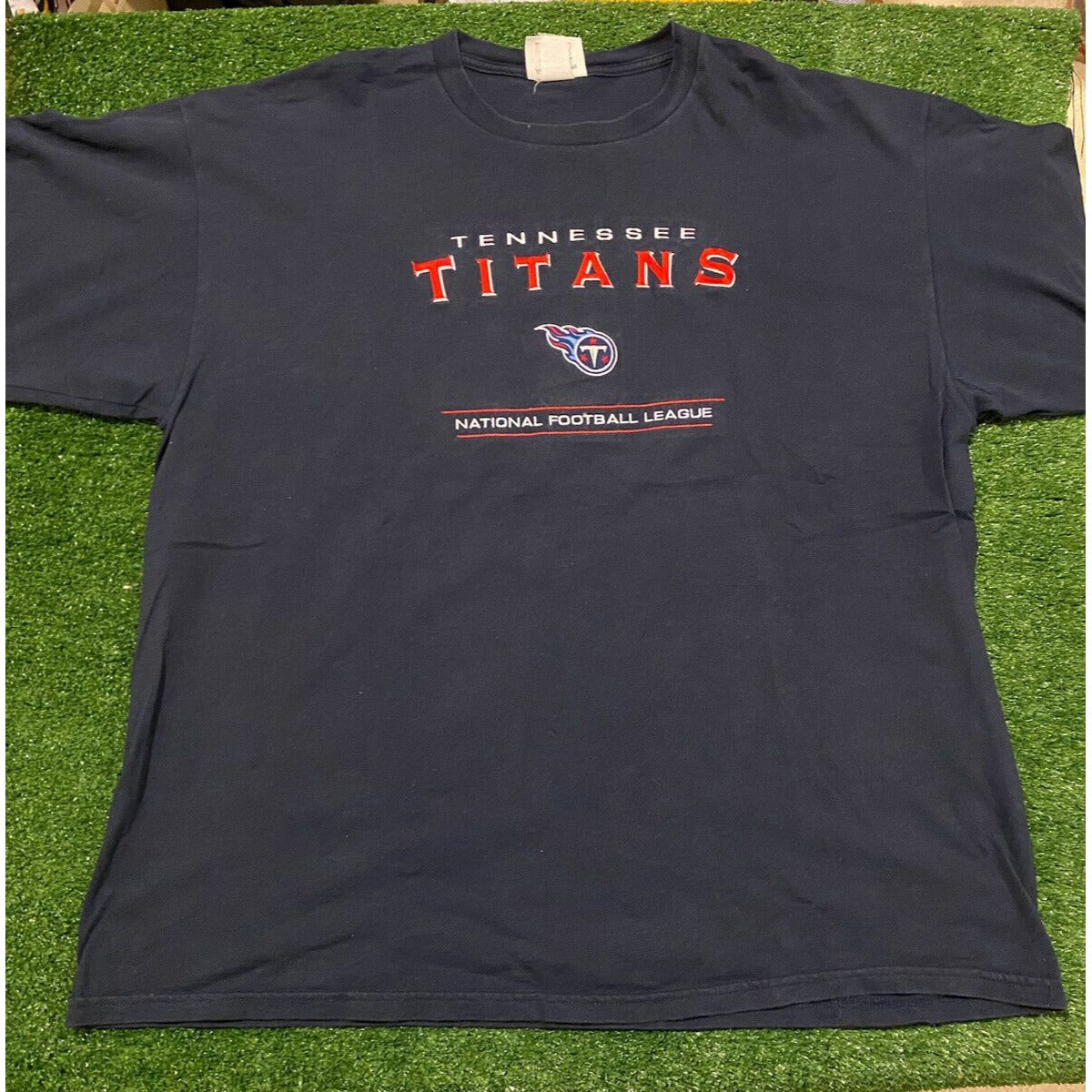 Vintage Y2K Retro Lee Sport Tennessee Titans split bar embroidered t-shirt 2XL