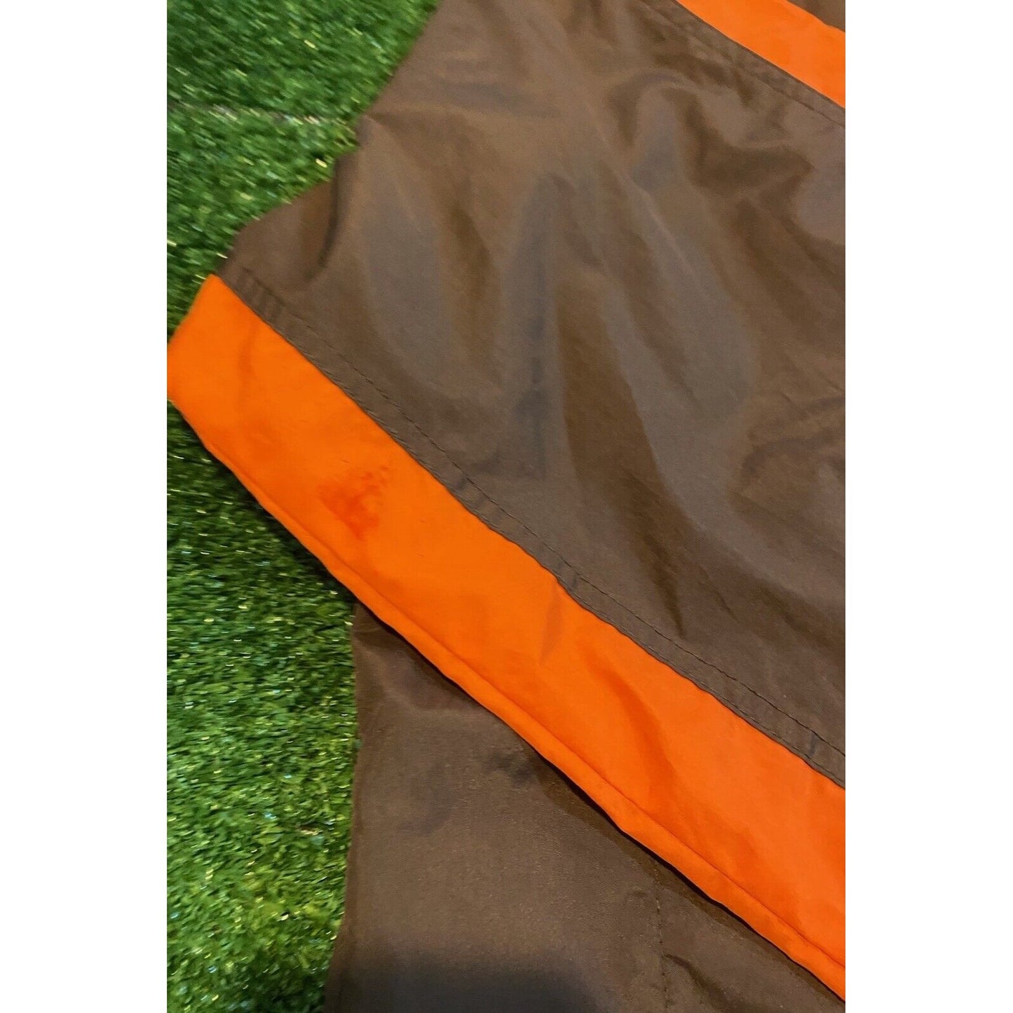 Vintage Cleveland Browns jacket mens XL orange brown pullover lightweight RK