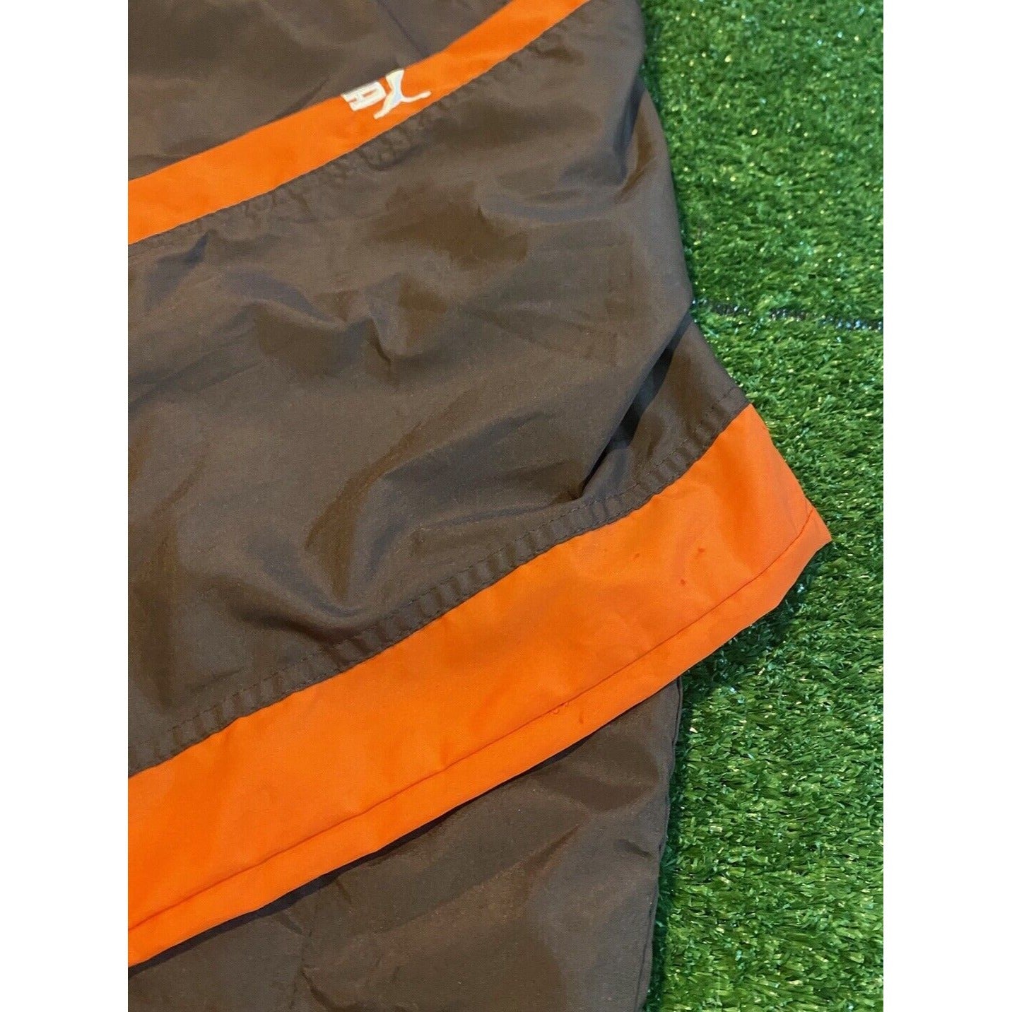 Vintage Cleveland Browns jacket mens XL orange brown pullover lightweight RK