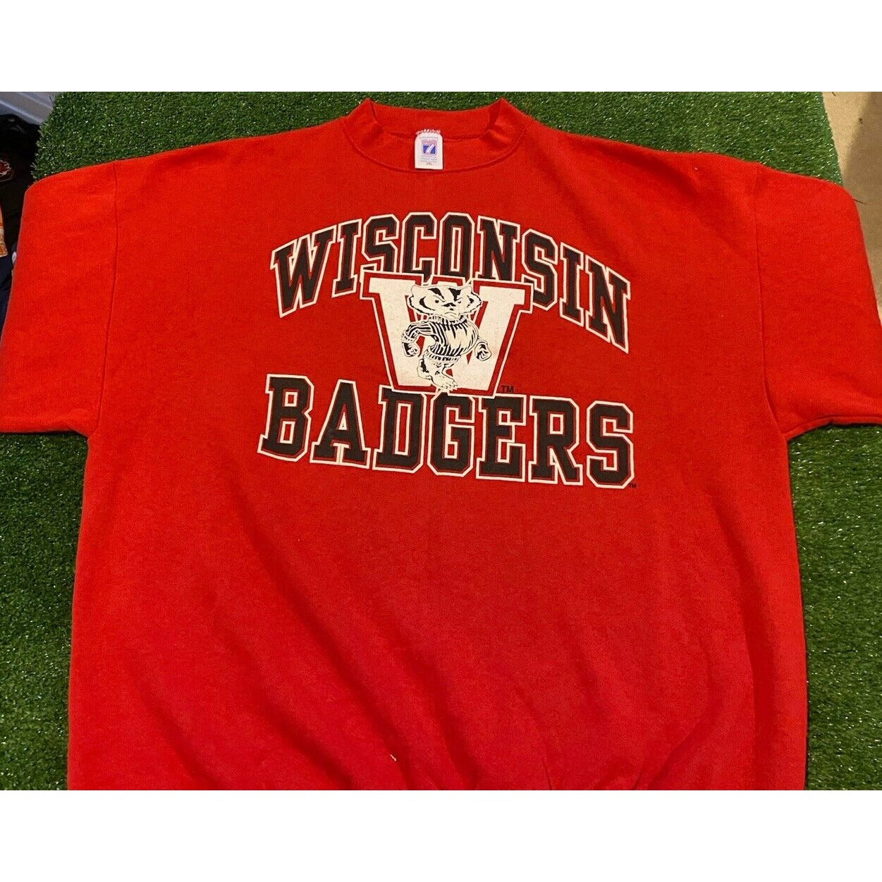 Vintage Wisconsin Badgers sweatshirt mens extra large crew neck oversize red P