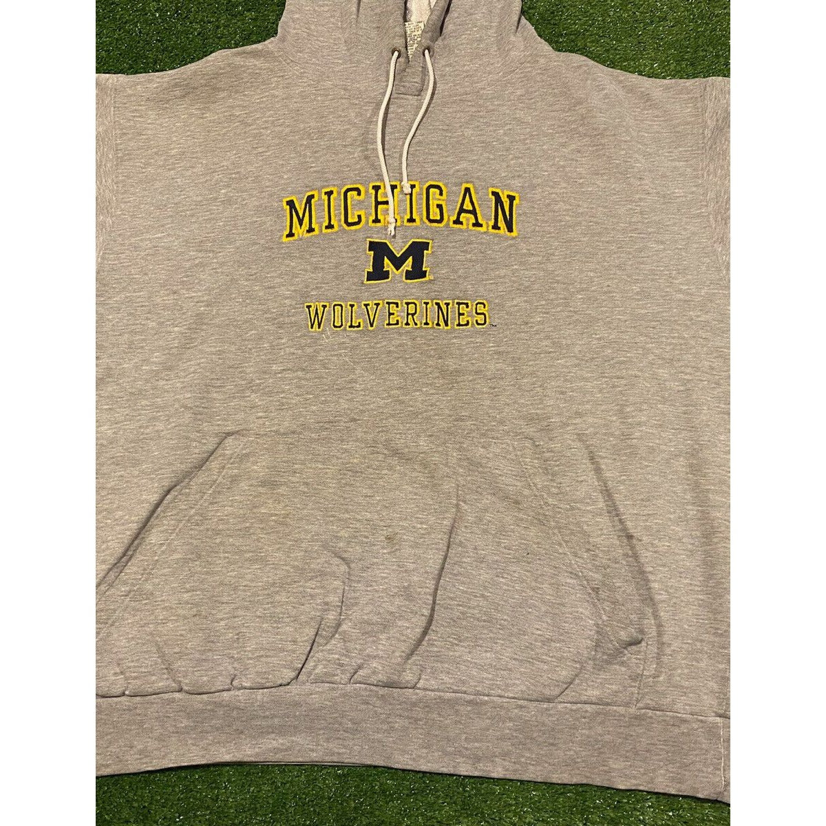 Vintage Cadre Athletic Michigan Wolverines arch hoodie sweatshirt XXL XL gray