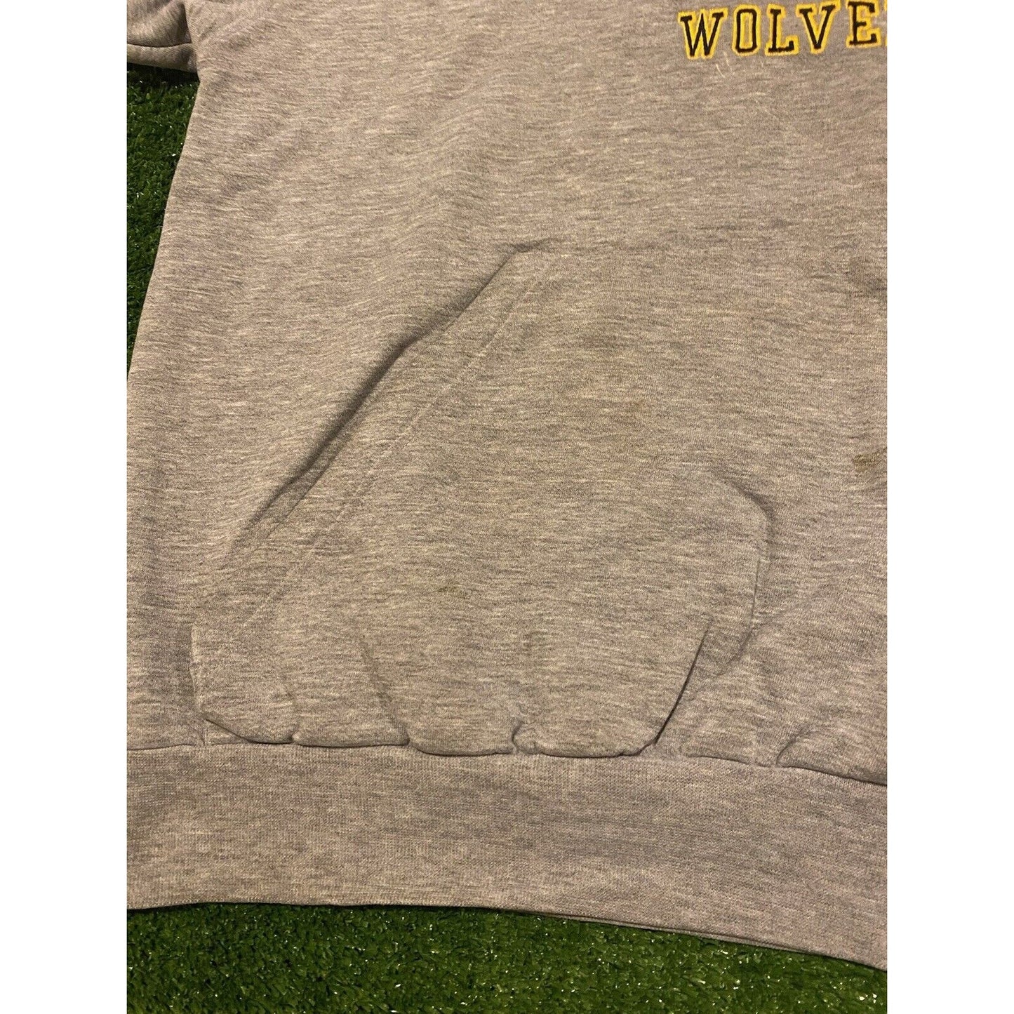 Vintage Cadre Athletic Michigan Wolverines arch hoodie sweatshirt XXL XL gray