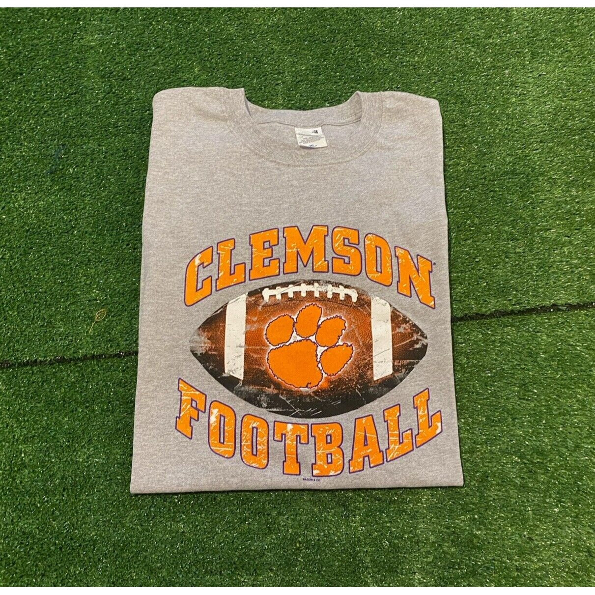 Vintage Clemson Tigers tshirt XL football mens new gray retro y2K