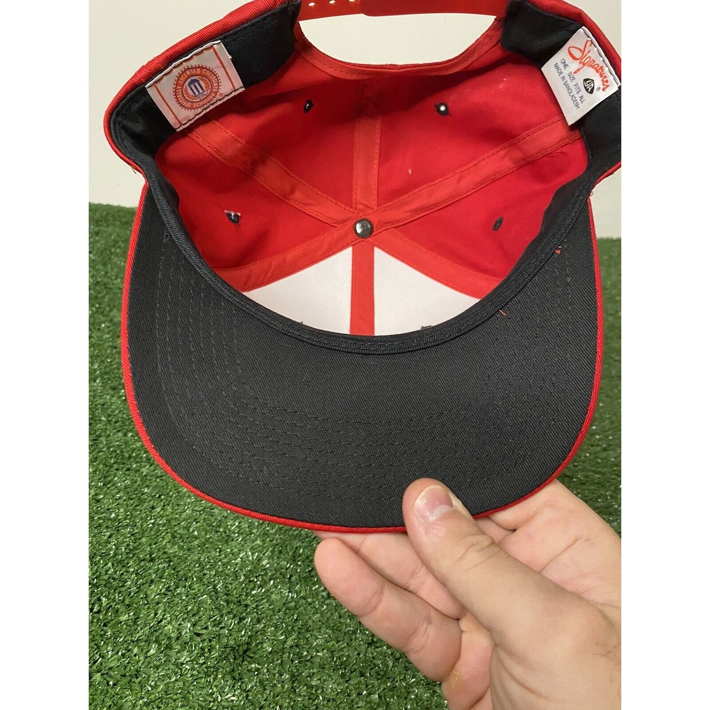 Vintage Signatures Youngan Maryland Terrapins embroidered snapback hat red NWT