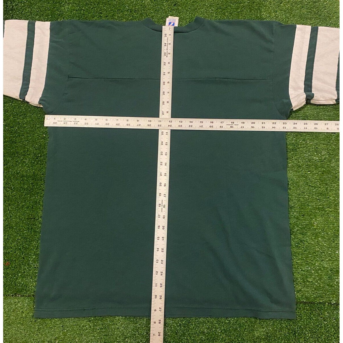 Vintage Logo 7 Green Bay Packers arch logo spell out t-shirt XL green retro