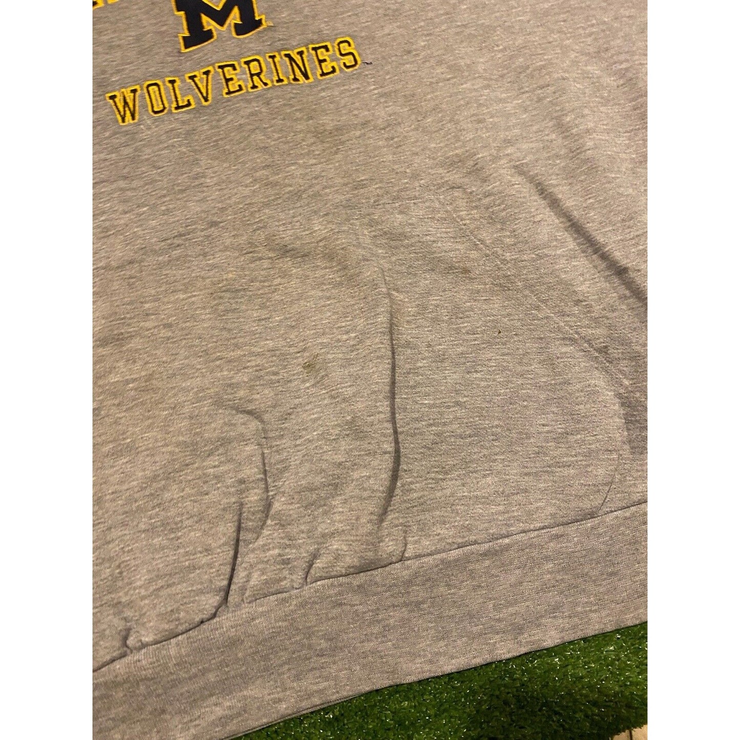 Vintage Cadre Athletic Michigan Wolverines arch hoodie sweatshirt XXL XL gray