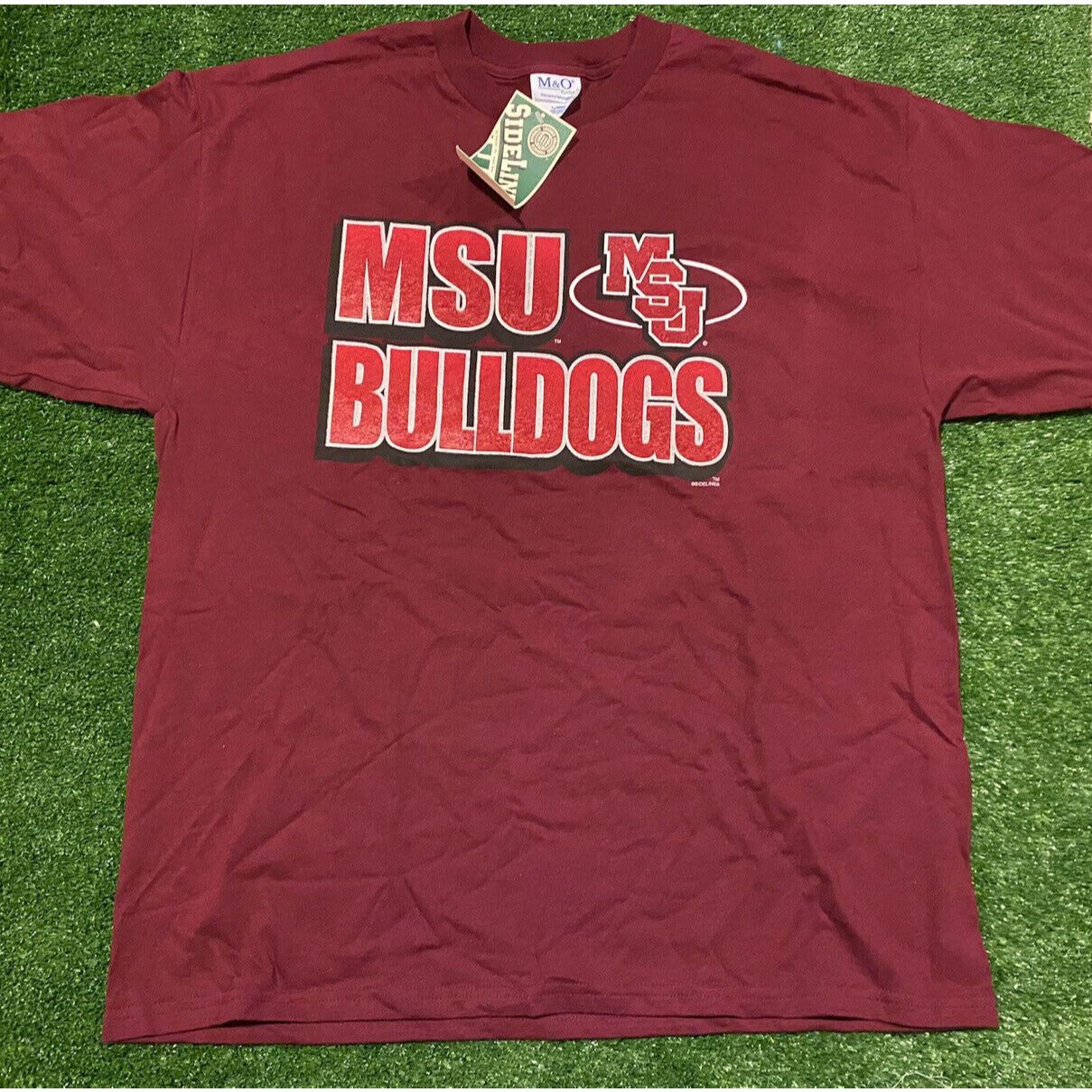 Vintage Retro Y2K Mississippi State MSU Bulldogs spell out t-shirt XL NWT