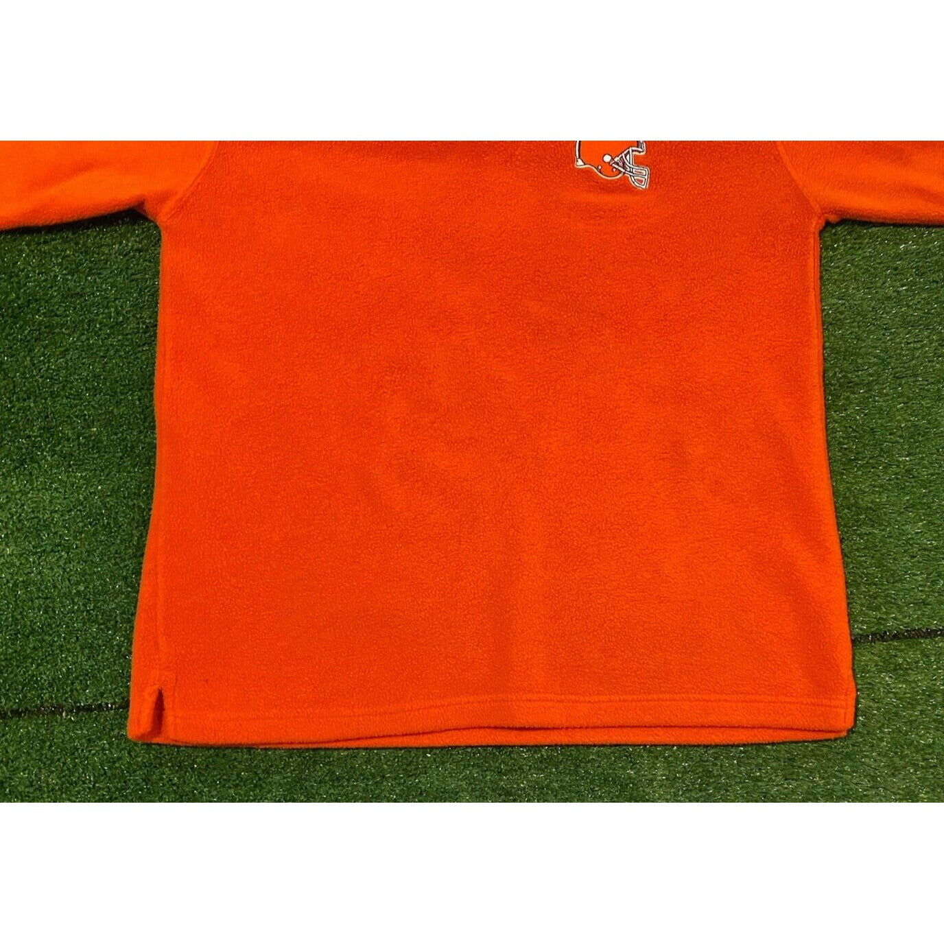 VIntage Cleveland Browns sweatshirt mens large orange v neck fleece Y2K Unisex
