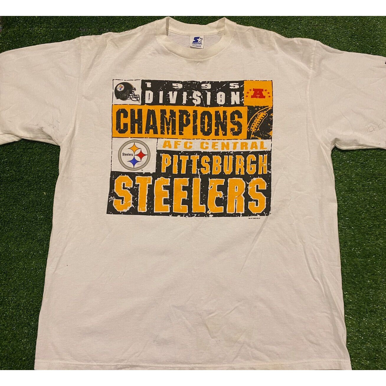 Vintage Starter Pittsburgh Steelers 95 Central Division champions t-shirt XL NFL