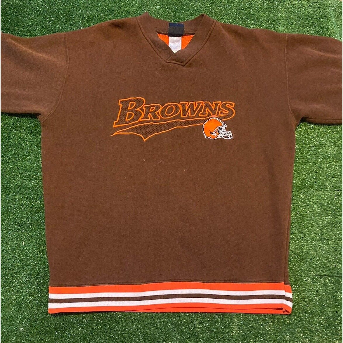 Vintage Cleveland browns sweatshirt mens extra large brown orange crew neck 90s