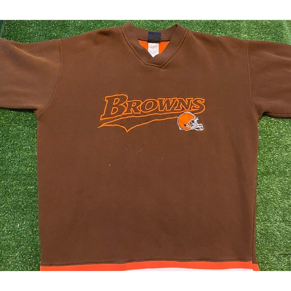 Vintage Cleveland browns sweatshirt mens extra large brown orange crew neck 90s