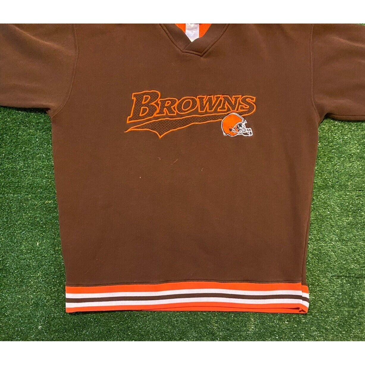 Vintage Cleveland browns sweatshirt mens extra large brown orange crew neck 90s