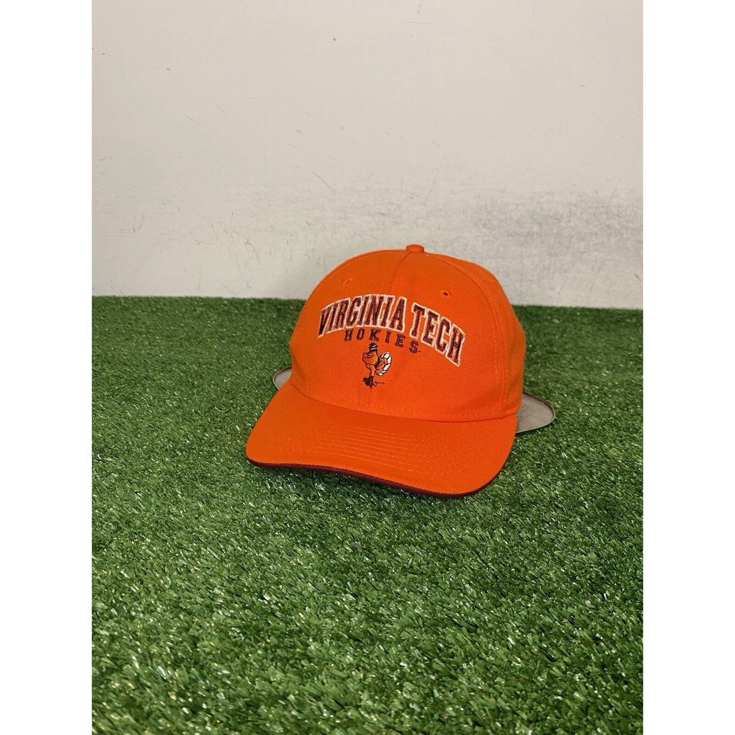 Vintage Virginia Tech Hokies hat cap snap back orange football Y2K mens NCAA