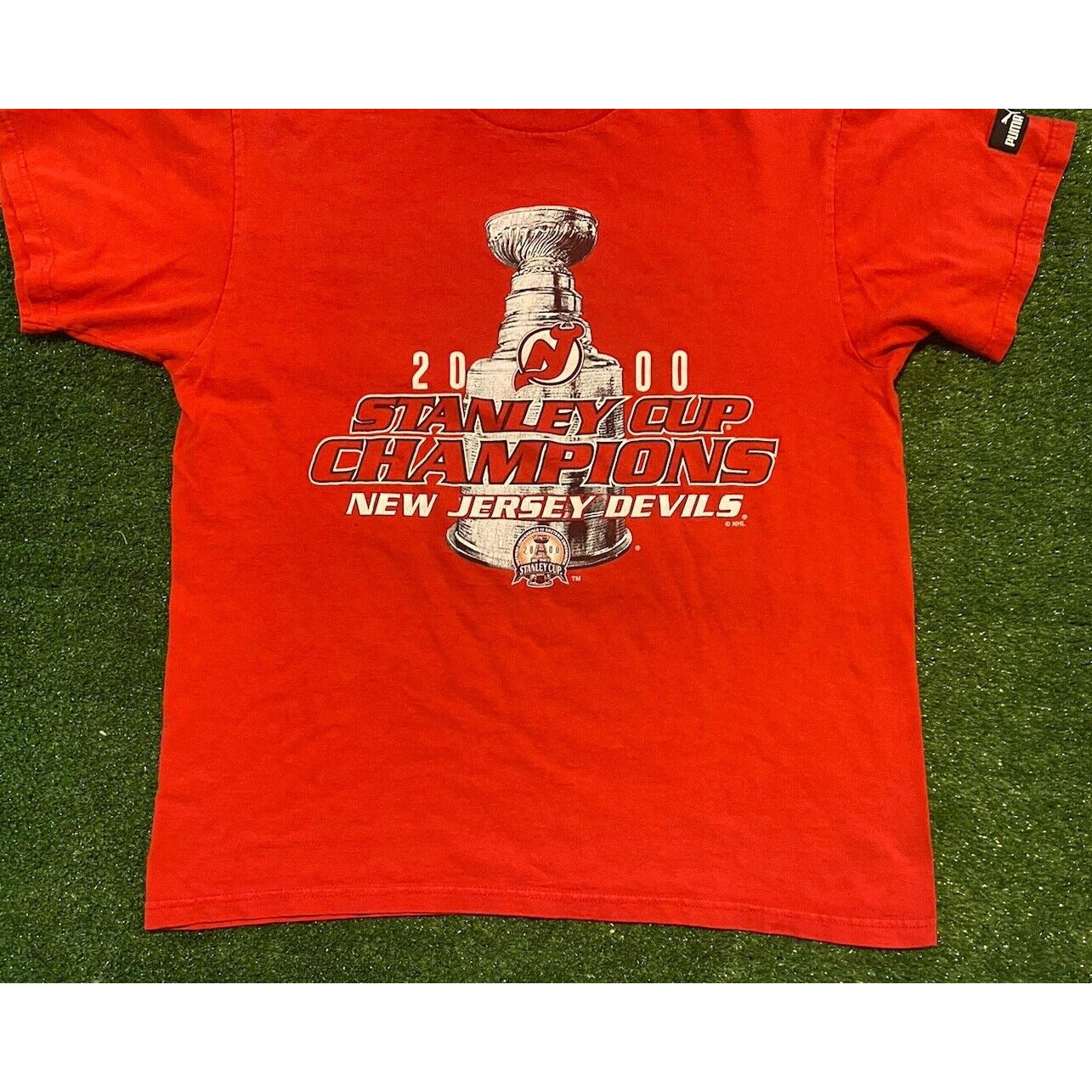 Vintage New Jersey Devils shirt mens large red Stanley Cup Puma unisex NHL RK