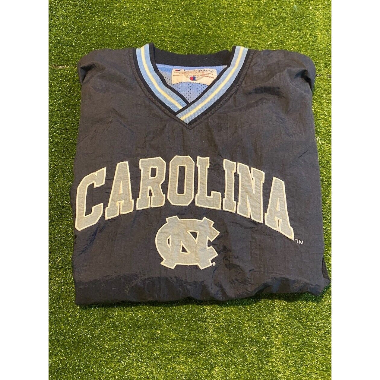 Vintage North Carolina Tar heels jacket mens XL blue pullover basketball RK