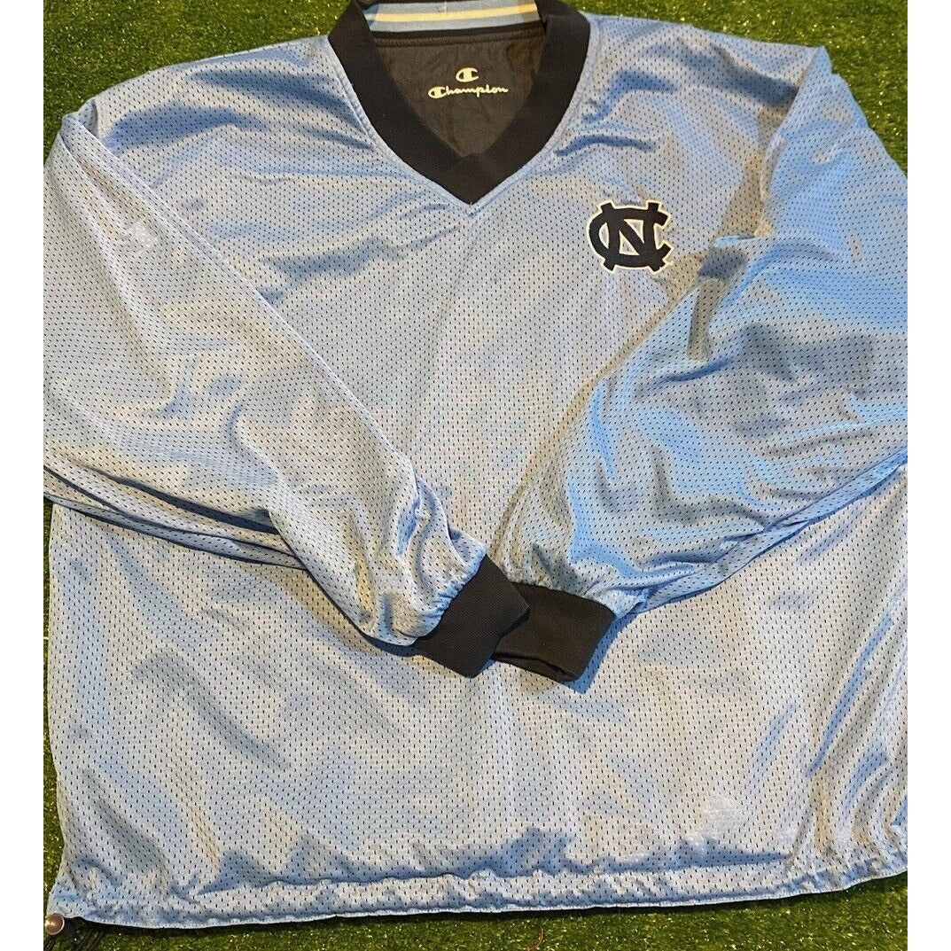Vintage North Carolina Tar heels jacket mens XL blue pullover basketball RK