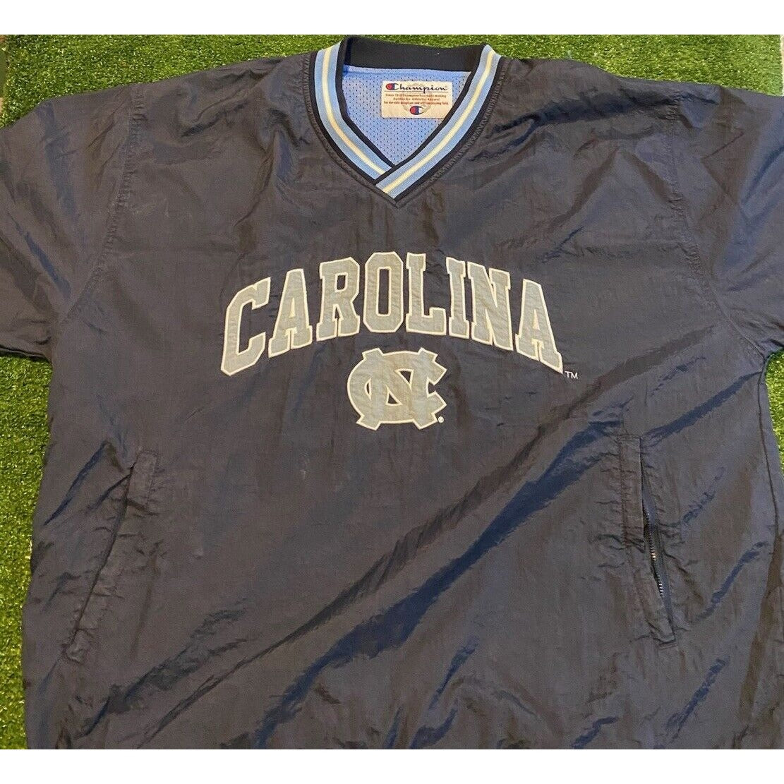 Vintage North Carolina Tar heels jacket mens XL blue pullover basketball RK