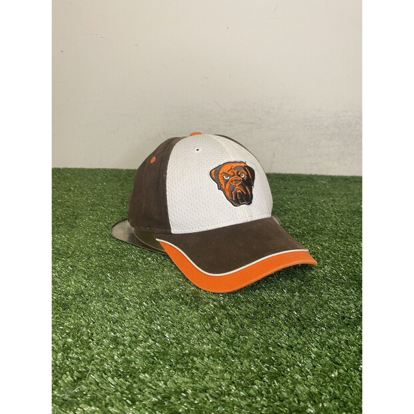 Vintage Cleveland Browns hat cap strap back Reebok dawg pound mens orange