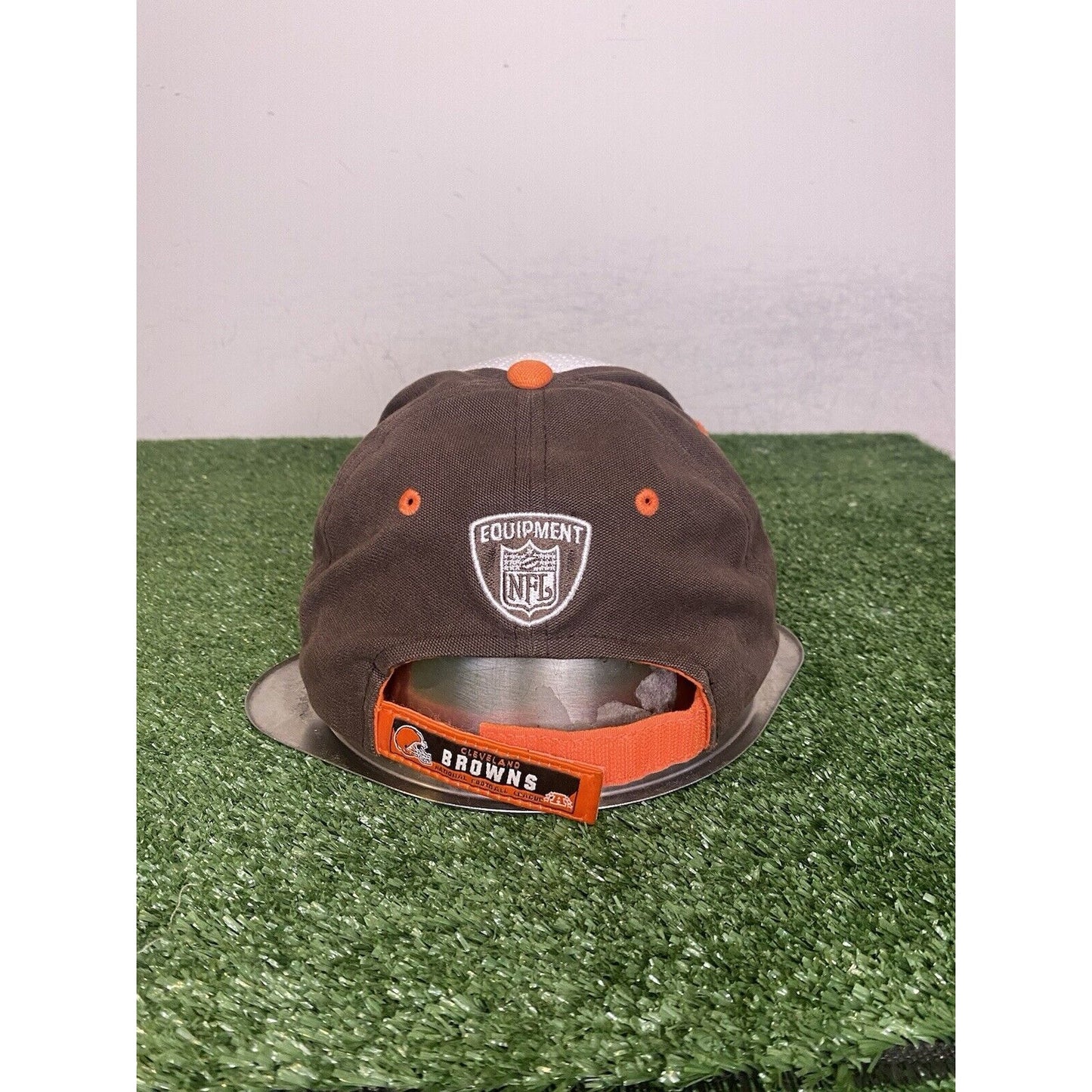 Vintage Cleveland Browns hat cap strap back Reebok dawg pound mens orange