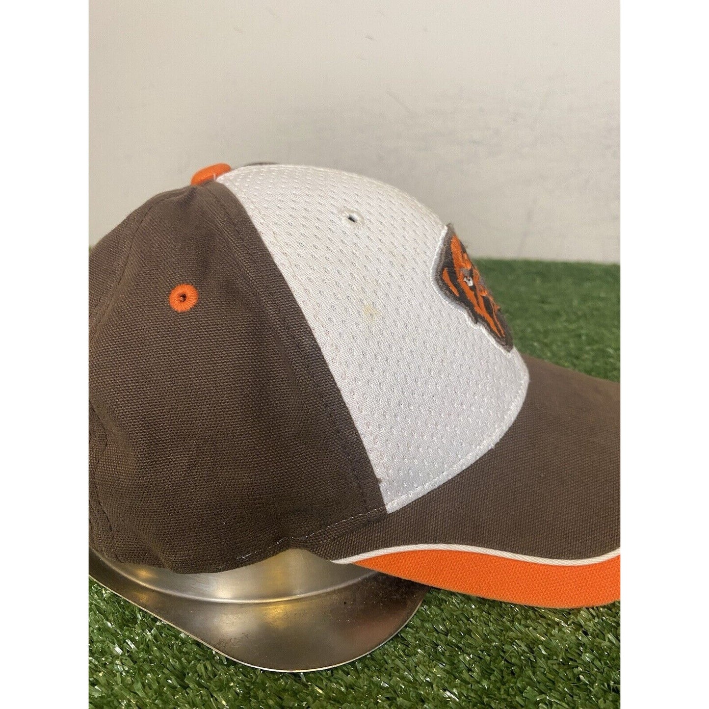 Vintage Cleveland Browns hat cap strap back Reebok dawg pound mens orange