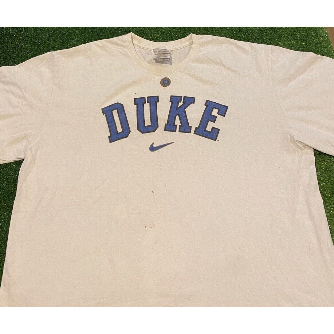 Vintage Duke Basketball shirt extra large Nike center swoosh white Y2K mens