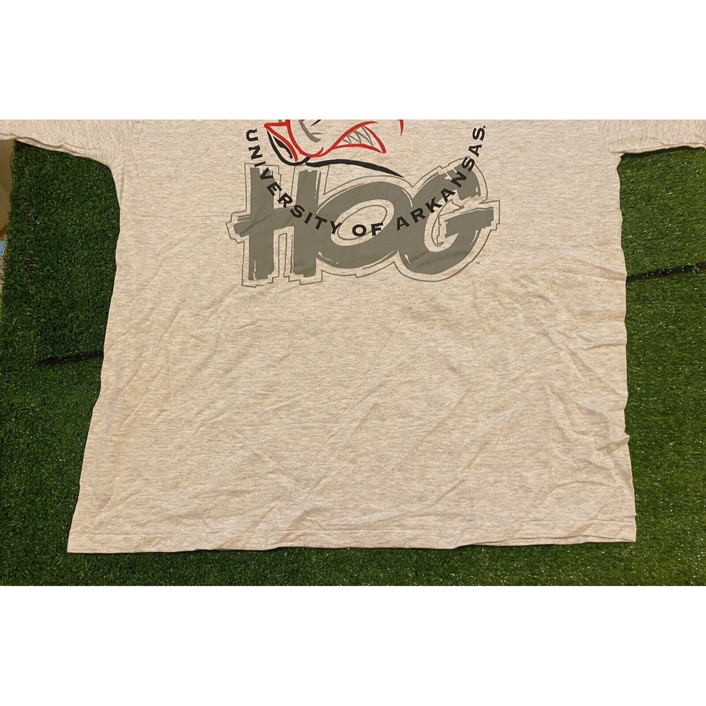 Vintage Arkansas Razorbacks tshirt 2XL XXL mens gray new 90s Hogs football