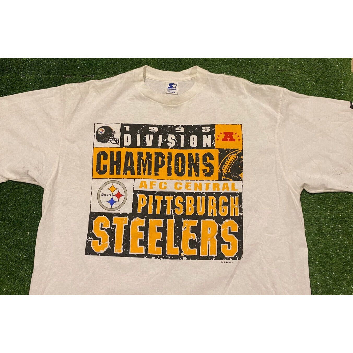 Vintage Starter Pittsburgh Steelers 95 Central Division champions t-shirt XL NFL