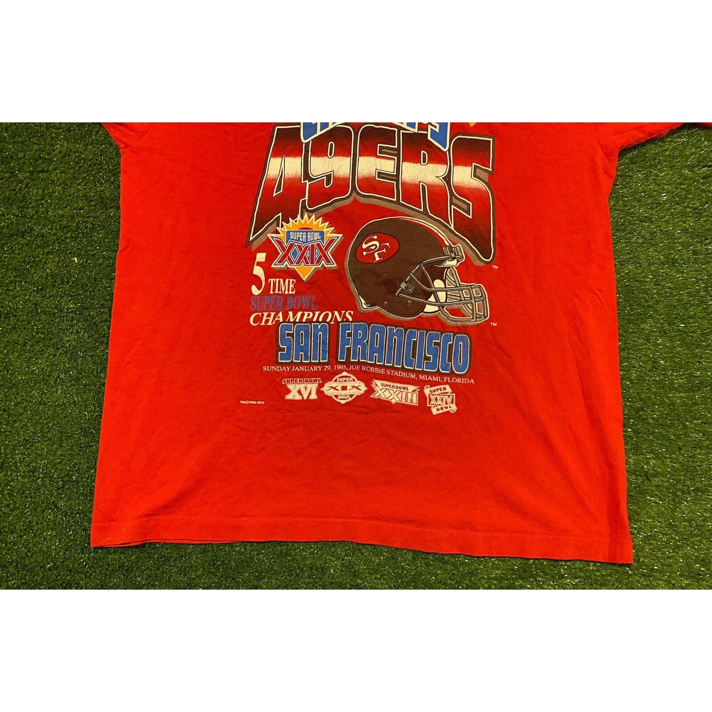 Vintage San Francisco 49ers Niners Super Bowl XXIX Champions t-shirt large NFL