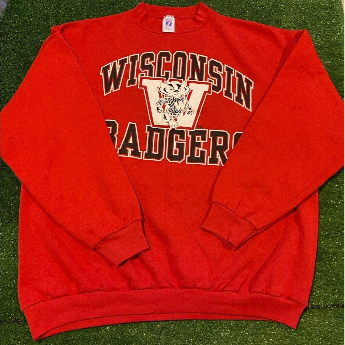 Vintage Wisconsin Badgers sweatshirt mens extra large crew neck oversize red P