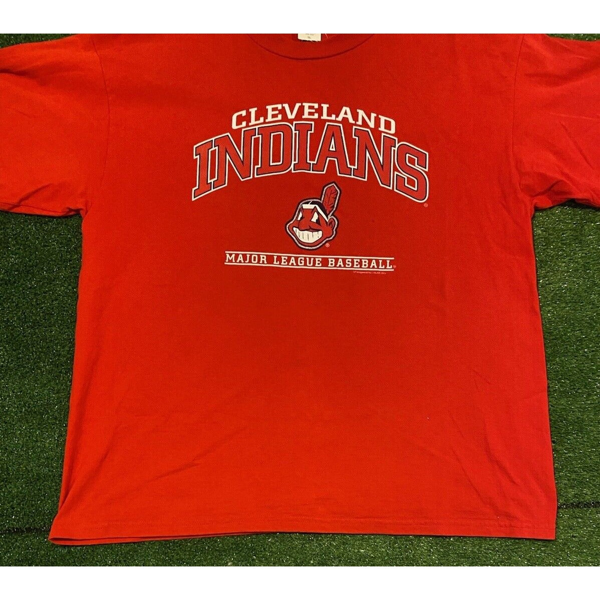 Vintage Cleveland Indians shirt extra large red Chief wahoo mens adult CSA