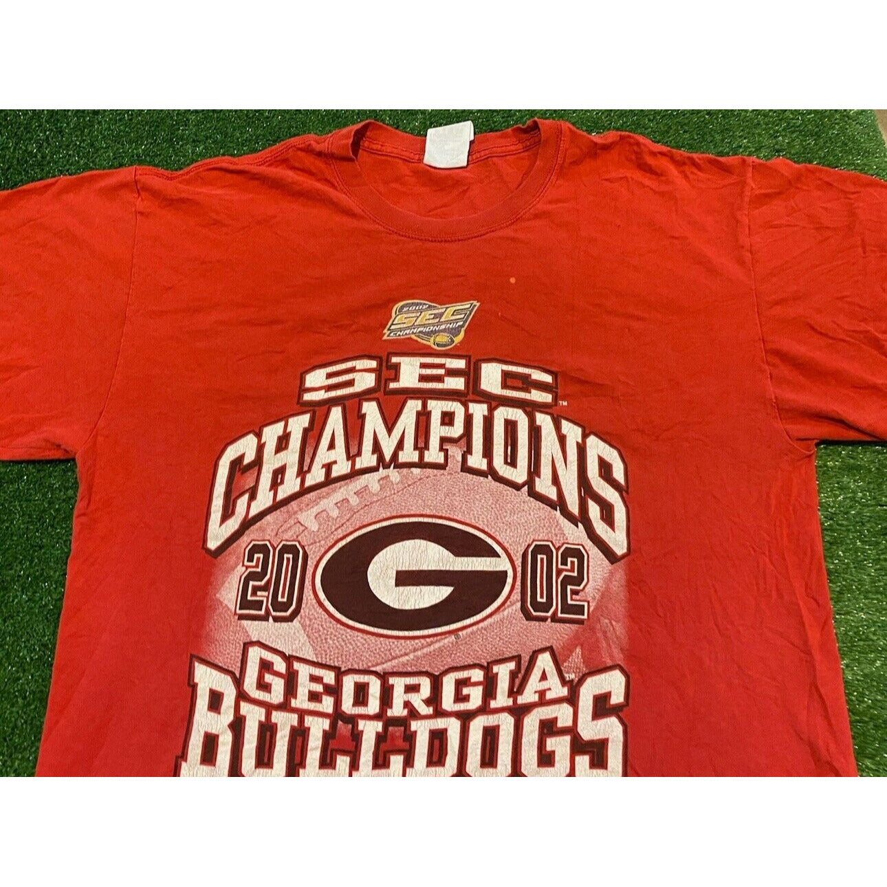 Vintage Georgia Bulldogs tshirt extra large football adult red 2002 mens UGA
