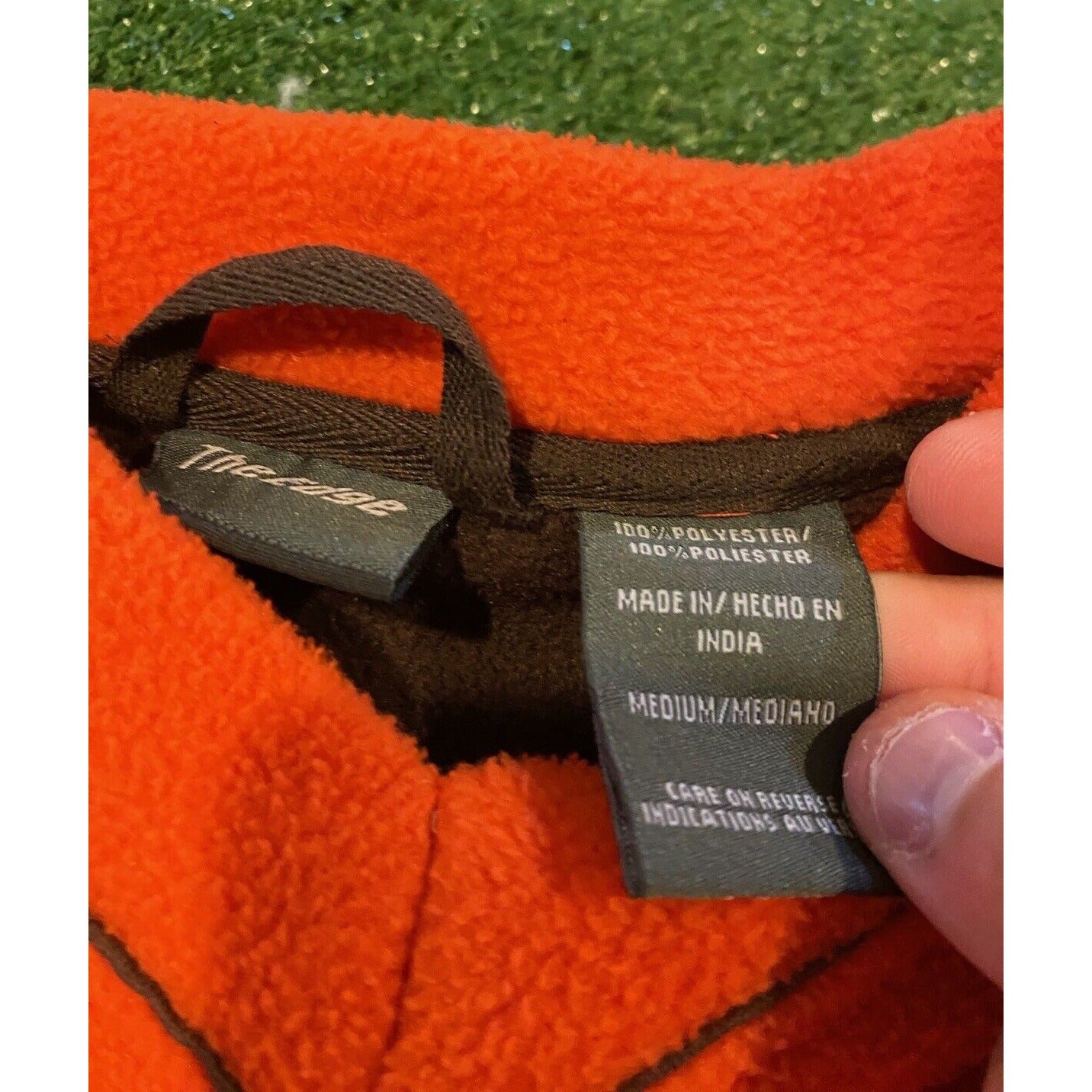 VIntage Cleveland Browns sweatshirt mens large orange v neck fleece Y2K Unisex