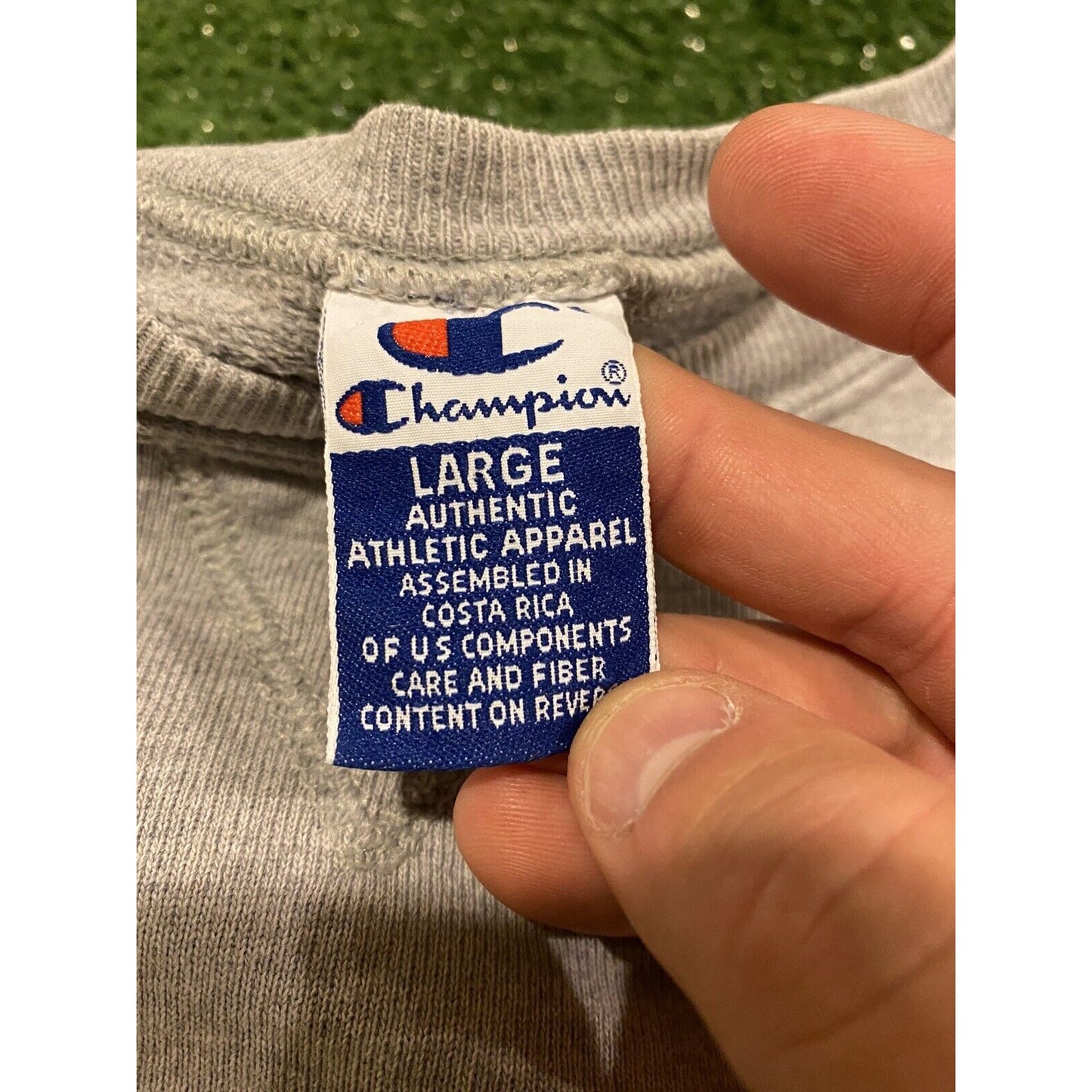 Vintage Champion Authentic Athletic Apparel crewneck gray large 1990 s retro